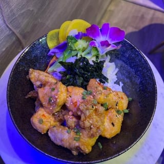 Fried Salmon With Sweet Chili Bowl Large